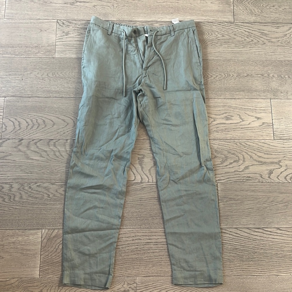 Zara green men’s linen pants size 30